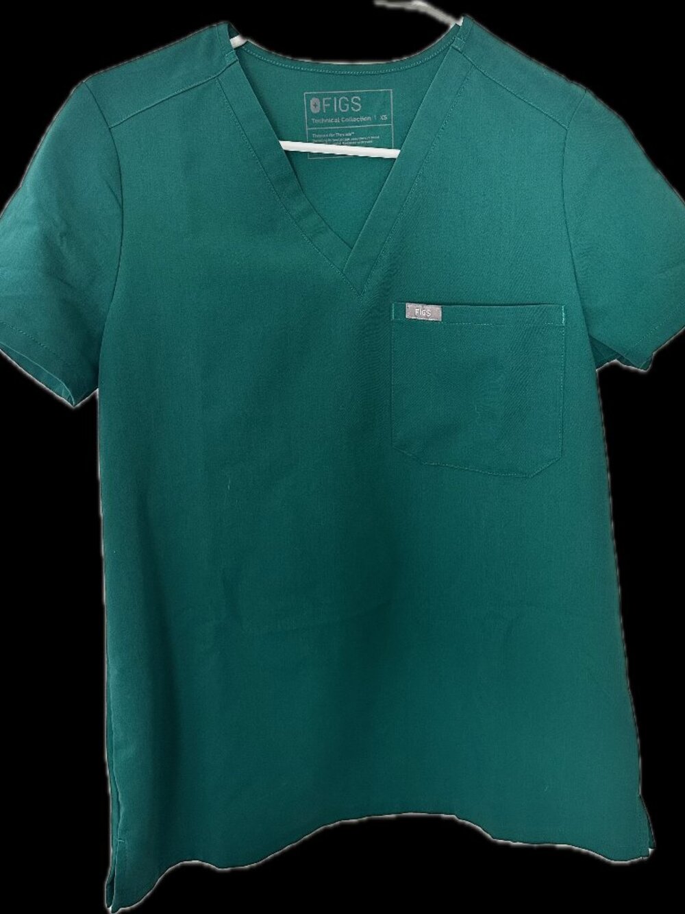 FIGS Catarina One-Pocket Scrub Top Emerald Hunter Green XS (PO# 1700 rare)